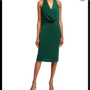 NWT Halston Jersey Drape Cowl dress